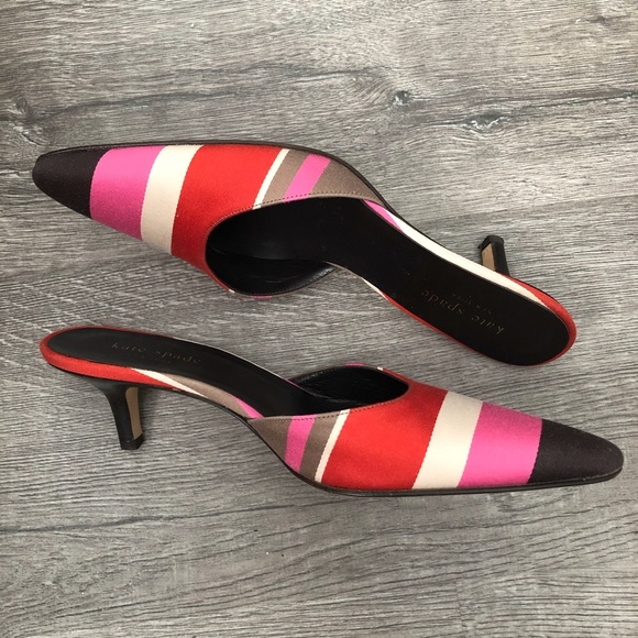Vintage Kate Spade Mules Kitten Heels - Picture 4 of 8